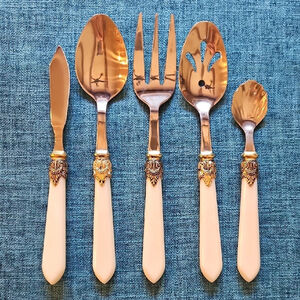 HOST PICK 🌟 Vintage Hampton Silversmiths Silverware Serving Set Pearlescent